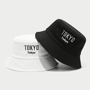 Summer Custom Embroidered Logo Fashion Black White Bucket <b>Hat</b> Fisherman <b>Hat</b> <b>for</b> Women Men Sunshade Wide Brim Bucket <b>Hat</b> - Product Image 2