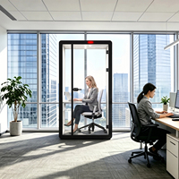 Cabines acoustiques modulaires et amovibles pour bureau, cabine insonorisée pour enregistrement vocal, espace privé pour bureau ouvert