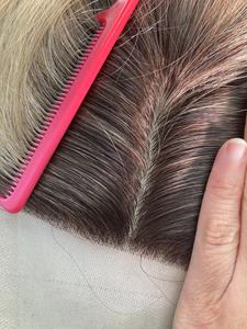 Fermeture de base en soie prête à expédier pour système d'intégration de maille Topper de base en soie de cheveux humains vierges européens pour les femmes maille pour les cheveux - Product Image 5