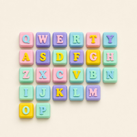 Keycap Cetak 3D DIY Huruf Nama Kustom PLA Keycap Fidget Clicker Tombol Mekanik Liontin Mainan Pereda Stres Gantungan Kunci Hadiah