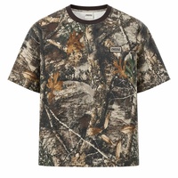 Private Label T-Shirt Hersteller Sommer Bedrucktes Atmungsaktives Rundhals Übergroßes Streetwear Tee Camouflage Herren Boxy T-Shirt