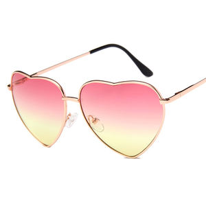 نظارات شمسية عصرية ملونة على شكل قلب للحب لطيفة للنساء إطار معدني 2024 عدسات متدرجة الشكل للبحر نظارات شمسية Oculos De Sol UV400 - Product Image 5
