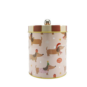 Nouvelle conception de boîte de rangement cylindrique en tôle personnalisée avec finition brillante pour l'emballage de cadeaux de bougies - Product Image 3