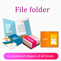 Carpeta de Papel Personalizada, Carpeta Promocional Publicitaria, Carpeta de Presentación con Solapa Elegante, Impresión de Logotipo Personalizado en CMYK
