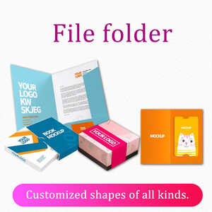 แฟ้มกระดาษขนาดพิเศษ สำหรับโฆษณาส่งเสริมการขาย แฟ้มแบบมีฝาปิด สำหรับงานนำเสนอ พิมพ์โลโก้ตามสั่ง พิมพ์สี CMYK ฟิล์ม - Product Image 3