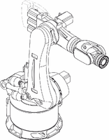 Bras robotisé industriel à charge lourde KUKA KR 500L340-3 F, capacité de charge de 500 kg, portée de 3400 mm, 11 kW, 400 V, modèle électromécanique servo-électrique