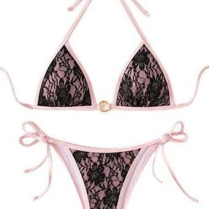 Maillot de bain pour femmes extrêmement sexy, personnalisé, respirant, à séchage rapide, taille plus, bikini triangle avec imprimé floral et soutien-gorge push-up - Product Image 5