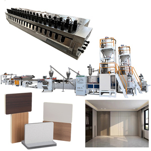 Ce chứng nhận đôi vít PVC tre than co-ép đùn gỗ Veneer Panel tường máy đùn - Product Image 1