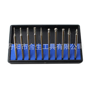 Juego de 10 agujas de diamante Mr Drill para pulido, con punta de carburo cónica, para esmalte de uñas y tallado de jade - Product Image 1