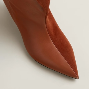 Frauen Sexy <span class=keywords><strong>Low</strong></span> Wedge Heels Kurze Stiefeletten Spitz zehen Stiletto Schuhe mit Wildleder Patchwork Metalls chn allen Knöchel & Bootie - Product Image 4