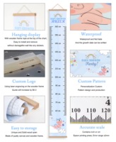 Règle de croissance personnalisée en puzzle, décoration murale pour chambre d'enfant, cadeau élégant pour enfants, cadeau de baby shower, décoration de chambre de tout-petit, tableau de hauteur
