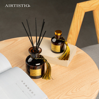 Diffuseur de parfum d'ambiance en verre 120 ml pour hôtel, bâtonnets diffuseurs à roseaux avec boîte d'emballage, vente en gros