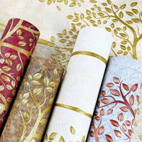 2024 nouveau Design pas cher prix bonne qualité petite fleur naturelle feuilles Texture PVC papier peint