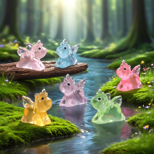 Figuras de Unicornio de Resina Luminosas, Mini Adornos de Unicornio que Brillan en la Oscuridad para Jardín, Paisaje, Acuario, Casa de Muñecas, Decoración - Product Image 2