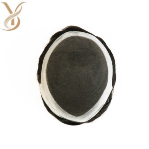 วิกผมผู้ชายแบบฮอลลีวูด  ทำจากผมแท้  ความหนาแน่น 110%  ดูเป็นธรรมชาติ  ฐานลูกไม้ฝรั่งเศส  ความหนาแน่นสูง  ขายส่ง - Product Image 3