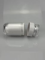 Conteneur à pilules en acrylique double couche épais, de qualité alimentaire, avec couvercle à vis, bouteille vide pour compléments alimentaires, capsules, poudre