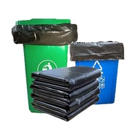 Sacs poubelles noirs biodégradables haute capacité, résistants, en amidon de maïs + PLA + PBAT, personnalisables, vente en gros