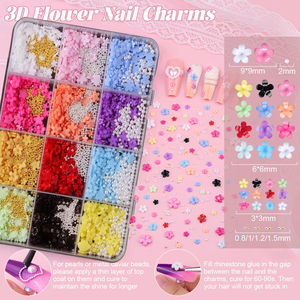 Set <span class=keywords><strong>de</strong></span> 12 Rejillas <span class=keywords><strong>de</strong></span> Dijes <span class=keywords><strong>de</strong></span> <span class=keywords><strong>Uñas</strong></span> <span class=keywords><strong>de</strong></span> <span class=keywords><strong>Resina</strong></span> Acrílica con <span class=keywords><strong>Flores</strong></span>, Mezcla <span class=keywords><strong>de</strong></span> Colores, Pedrería 3D <span class=keywords><strong>de</strong></span> <span class=keywords><strong>Flores</strong></span>, Gemas <span class=keywords><strong>de</strong></span> Primavera Mixtas, Suministros DIY <span class=keywords><strong>para</strong></span> <span class=keywords><strong>Uñas</strong></span> - Product Image 2
