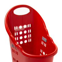 Panier à provisions de roulement en plastique du YGL-1 65L avec des roues en gros pour des caddies de supermarché