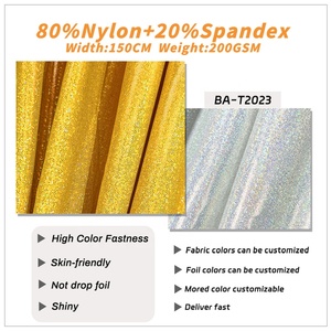 Nylon Spandex Métallique Effet <span class=keywords><strong>Verre</strong></span> Brisé Holographique Deluxe - Tissu Extensible pour Vêtements de Sport et Costumes - Product Image 3