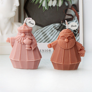 Moule en silicone mignon et simple pour statue de roi, outil pour bougies parfumées miniatures, fabrication DIY, pâtisserie, gypse, résine, savon, articles ménagers - Product Image 3