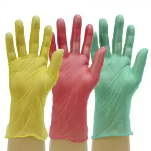 i-Glove grüne PVC-Handschuhe Pulver lebensmittelfreie Handschuhe Vinyl