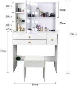 Vanité maquillage miroir coiffeuse Offre Spéciale dressing - Product Image 4
