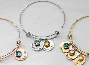 DIY Graver Cadeaux D'anniversaire En Acier Inoxydable Extensible <span class=keywords><strong>Fil</strong></span> <span class=keywords><strong>Bracelet</strong></span> Bracelets Nom Personnalisé 12 Pierre De Naissance Charme <span class=keywords><strong>Bracelet</strong></span> - Product Image 4