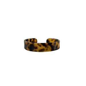 Wholesale Classic Brown Leopard Tortoiseshell Bracelet Acetate Bangle