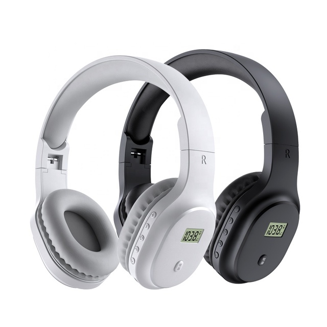 Direct Selling FM Stereo Radio BT 5.0 MP3 Player Wireless Headphones for Elders and Kids Plastic Material