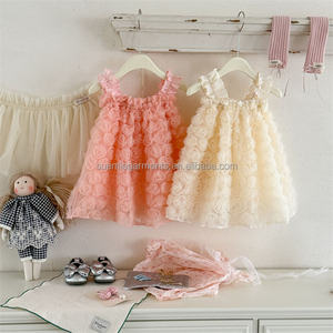 Bas quantité minimale de commande Style personnalisé fabricant <span class=keywords><strong>Rose</strong></span> fleur <span class=keywords><strong>Tulle</strong></span> belle infantile enfant en bas âge enfants vêtements débardeurs <span class=keywords><strong>Tutu</strong></span> enfants filles robe - Product Image 3