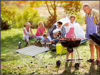 Singda Table de Camping Portable pliable en aluminium pour pêche barbecue pique-nique en plein air