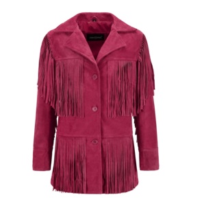Chaqueta con Capucha para Mujer, Personalizada, 100% Cuero Nappa Fucsia Genuino, Diseño de Capucha, Cierre YKK, Marca Privada OEM/ODM, Ropa Urbana - Product Image 1