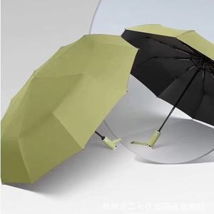 Parapluie portable multifonctionnel anti-UV en pongé 190T, conception pliable avancée 8K simple pour le soleil/la pluie, les voyages et le sport - Product Image 2