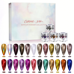 Polvere Pigmentata Professionale per Nail Art, 64 Colori Olografici, Effetto Specchio Cromato, Motivo Diamantato, 80-100 Pezzi, Brillante - Product Image 2