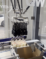 Robot parallèle intégré pour l'érection et le scellage de boîtes, pour le ramassage de bouteilles, de boissons et de canettes