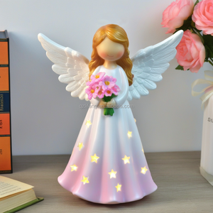 Home Decoração Anjo Estátua Artesanato Anjo Estatueta para Presentes Mãe Resina Anjo Escultura Figura - Product Image 2
