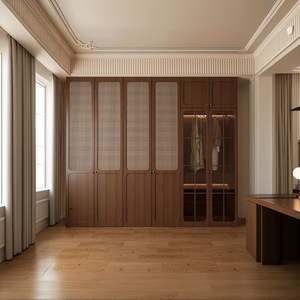 Armoire sur pied en bois massif, luxe léger, personnalisée, écologique, durable, éclairage LED pour la chambre à coucher, l'entrée, les chaussures - Product Image 1