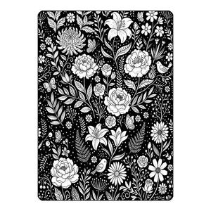 Couverture en flanelle lavable à colorier soi-même, motif papillon floral, pour la vente en gros - Product Image 5