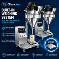 Sistema de Dosificación de Alta Precisión, Máquina de Llenado de Polvo de Acero Inoxidable de Grado Alimenticio, Semiautomática, para Frascos y Bolsas Químicas