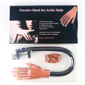 <span class=keywords><strong>Mano</strong></span> de práctica para uñas acrílicas, ajustable, Flexible, para <span class=keywords><strong>manicura</strong></span>, 100 puntas - Product Image 6