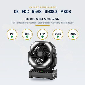 Ventilador Portátil Inalámbrico Socool de 20000 mAh y 12 V con Luz LED, Control Remoto, Fuente de Energía Eléctrica para Uso en Exteriores, Campamentos y Mesas - Product Image 2