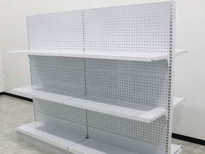 Estanterías Metálicas Ligeras de Una Sola Cara para Supermercados y Tiendas de Abarrotes, Estantes Blancos de Exhibición para Almacenamiento, Góndola de Una Sola Cara - Product Image 2