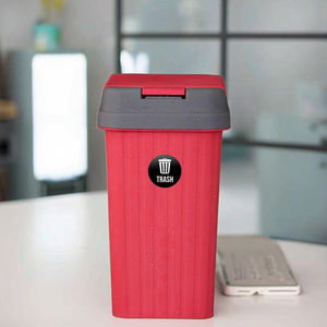 Nouveauté personnalisée mini-<span class=keywords><strong>poubelle</strong></span> en plastique rouge pour bureau - Product Image 1