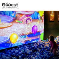 Gooest Magic Crazy Ball, Máquina de Juegos de Realidad Virtual Interactiva con Proyector de Metal para Interiores, Simulador de Vuelo de Realidad Virtual de 360 Grados, Parque de Atracciones 10