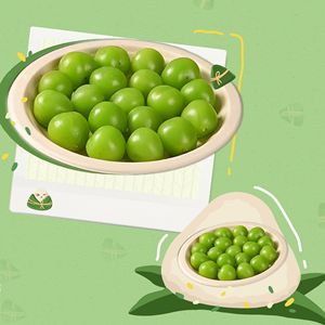 Assiettes à gaufres <span class=keywords><strong>jetables</strong></span> de 9 pouces du fabricant, assiettes à fruits et desserts biodégradables pour apéritifs, plateau de service vintage - Product Image 6