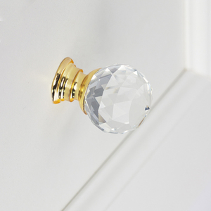 Hiện đại trong suốt pha lê Knob đẹp Vàng knobs và xử lý phong cách châu âu Đồ nội thất cửa kéo cho tủ bếp ngăn kéo - Product Image 1
