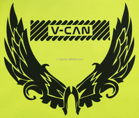 Película de Transferencia de Calor Reflectante de Color Negro para Logotipos Cortados con Plotter, Rollo de Vinilo de Transferencia de Calor Reflectante