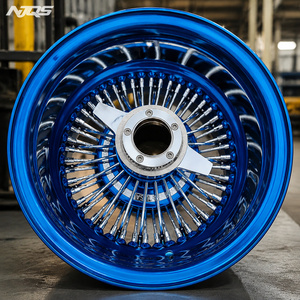 NJQS Çok Satan 13x7 5x114.3 Jantlar Yüksek Kaliteli Özel Renk Mavi Telli Jantlar - Product Image 1