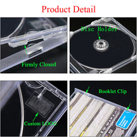 WEISHENG Lot de 10,4 mm Étui CD transparent standard pour disque unique, Boîtier de protection transparent pour CD/DVD double face avec plateau
